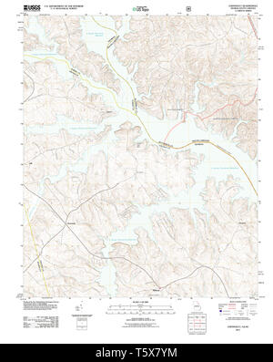 Carte TOPO USGS Géorgie GA Chennault 20110819 Restauration TM Banque D'Images