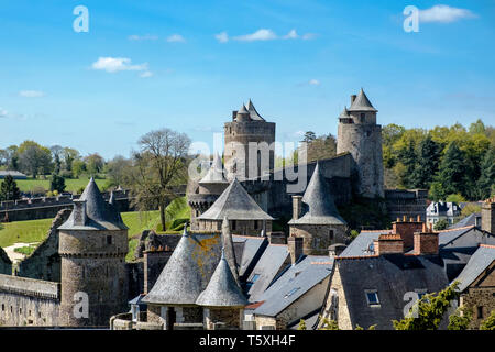 Château de Fougères, Bretagne, France Banque D'Images