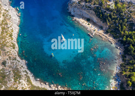 La Grèce, Rhodes, Anthony Quinn Bay Banque D'Images