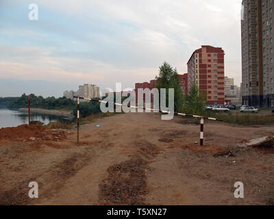 Passer de barrière sur la côte. Banque D'Images