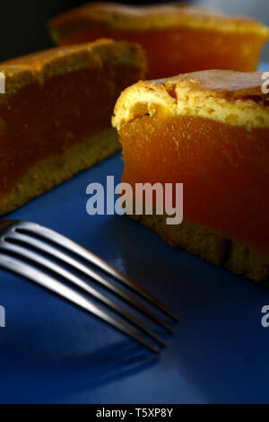Photo de tranches de gâteau d'ananas Banque D'Images