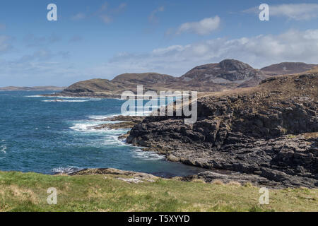 Vue de l'urbanisme et de Phare, la plus occidentale sur le continent britannique en Ecosse, Lochaber Banque D'Images