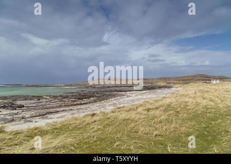 Sanna Bay, une des plus belles plages de la péninsule d'Ardnamurchan, Lochaber, Ecosse, Royaume-Uni Banque D'Images
