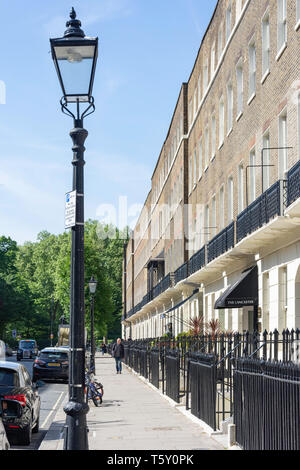 Maisons de ville d'époque, Bedford place, Bloomsbury, London Borough of Camden, London Borough of Camden, Greater London, Angleterre, Royaume-Uni Banque D'Images