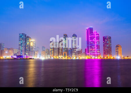 Le centre-ville de Sharjah, en Emirats Arabes Unis ou d'eau Banque D'Images