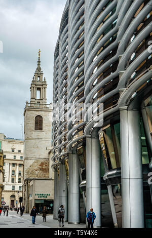 Le complexe de bureaux moderne bâtiment Walbrook, 25 Walbrook, Londres Banque D'Images