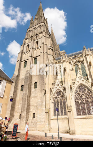 Bayeux, France - 01 septembre 2018 : Cathédrale Notre Dame de Bayeux ou Cathédrale Notre-Dame de Bayeux. Département du Calvados, Normandie, France Banque D'Images