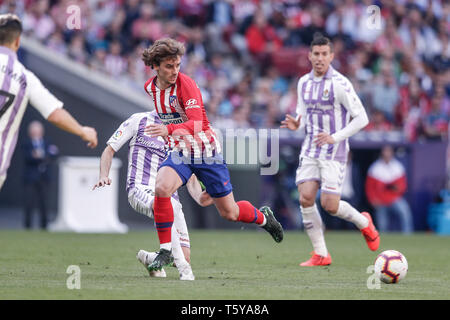 Wanda Metropolitano, Madrid, Espagne. Apr 27, 2019. La Liga football, l'Atletico Madrid et Valladolid ; Antonie Griezmann (Atletico de Madrid) en action pendant le match : Action Crédit Plus Sport/Alamy Live News Banque D'Images