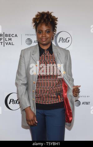 NEW YORK, NEW YORK - 26 avril : Dee Rees assiste aux pourparlers Tribeca et la première de la Reine - 2019 Short Collective Tribeca Film Festival au Printemps Studio le 26 avril 2019 à New York. Photo : Jeremy Smith/imageSPACE/MediaPunch Banque D'Images