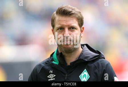 Dusseldorf Düsseldorf, Deutschland. 27 avr, 2019. firo : 27.04.2019 Football, Football : 1. Saison 2018/2019 Bundesliga, Fortuna Düsseldorf Düsseldorf - SV Werder Brême Werder coach, Coach, Florian Kohfeldt, portrait, Portrait, dans le monde de l'utilisation | Credit : dpa/Alamy Live News Banque D'Images