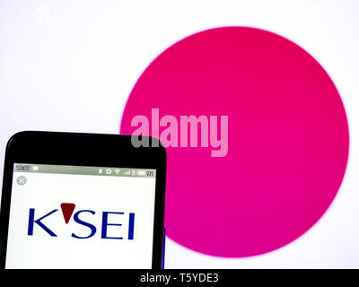 Kiev, Ukraine. Apr 27, 2019. Sur cette photo, l'illustration d'un chemin de fer électrique Keisei Co, Ltd vu le logo affiché sur un téléphone intelligent. Crédit : Igor Golovniov SOPA/Images/ZUMA/Alamy Fil Live News Banque D'Images