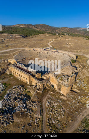 La Turquie, province de Denizli, Pamukkale, Hiérapolis Pamukkale Site archéologique (site UNESCO), Hierapolis Theatre
