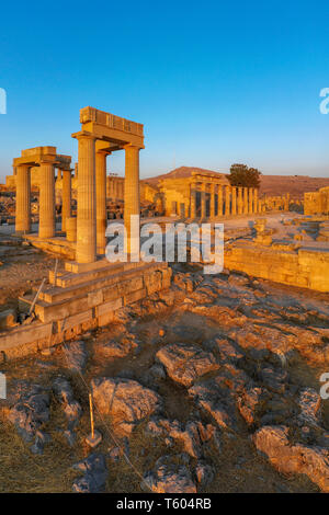 La Grèce, l'Acropole de Lindos, Rhodes Banque D'Images