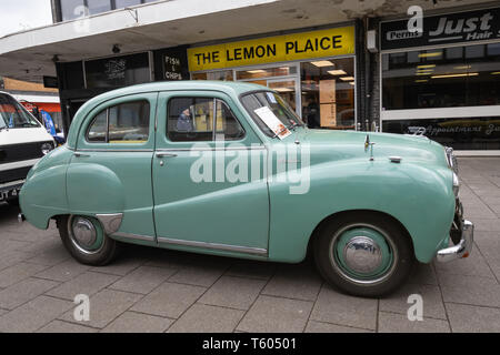 Green 1954 Austin A40 Somerset vintage car à un véhicule à moteur classique au Royaume-Uni Banque D'Images