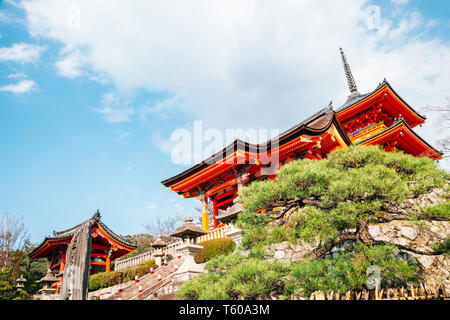 Le temple Kiyomizu-dera à Kyoto, Japon Banque D'Images