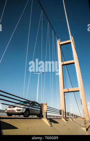 Sur le pont Humber Yorkshire Raymond Boswell Banque D'Images