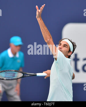 Open de Miami 2019 Jour 10 présenté par Itau au Hard Rock Stadium avec : Roger Federer Où : Miami Gardens, Florida, United States Quand : 27 mars 2019 Credit : Johnny Louis/WENN.com Banque D'Images