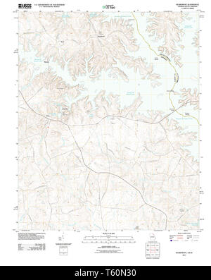 Carte TOPO USGS Géorgie GA Heardmont 20110819 Restauration TM Banque D'Images
