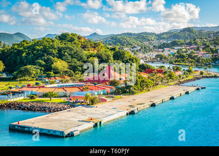 Port Castries, Sainte-Lucie Banque D'Images