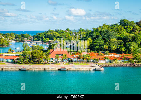 Port Castries, Sainte-Lucie, Caraïbes Banque D'Images