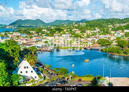 Castries, Sainte-Lucie, Caraïbes Banque D'Images