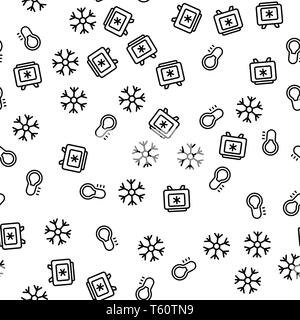 Réfrigérateur et congélateur Seamless Vector Pattern Illustration de Vecteur