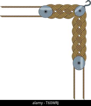 Cordes tissées Border Vector Illustration Illustration de Vecteur