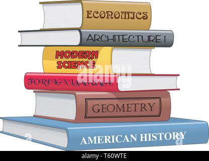 Pile de livres Vector Illustration Illustration de Vecteur