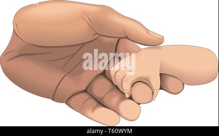 La main de bébé doigt de préhension Vector Illustration Illustration de Vecteur