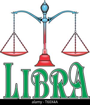 Signe du Zodiaque balance Vector Illustration Illustration de Vecteur