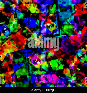 Grunge abstrait multicolore de fond transparent Banque D'Images