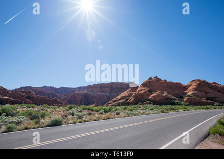 Snow Canyon State Park. Ivins, Utah, USA. Banque D'Images