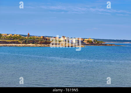 Vue sur la mer de la ville de Colonia de Sant Pere - Espagne - Majorque Banque D'Images
