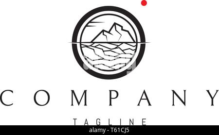 Nature Photographie abstraite noir Logo vector design Illustration de Vecteur