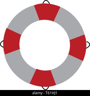Une bouée rouge et blanc ou couleur vector illustration Illustration de Vecteur