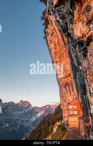 La célèbre Aescher Restaurant de montagne à Appenzell, Suisse Banque D'Images