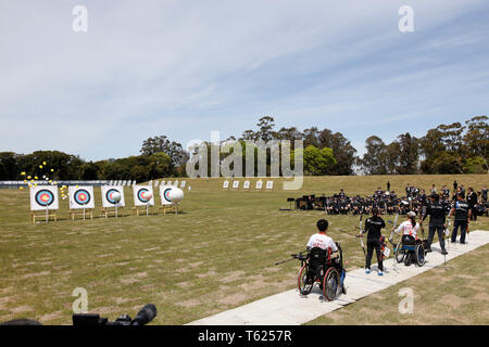 Tokyo, Japon. Apr 28, 2019. Vue générale : tir à l'inauguration officielle du parc au champ de tir à l'Yumenoshima Yumenoshima Park de tir en campagne à Tokyo, au Japon . Credit : Naoki Morita/AFLO SPORT/Alamy Live News Banque D'Images