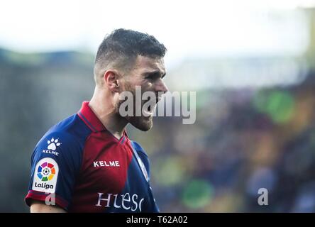 Villarreal, Espagne. Apr 28, 2019. Javi Galan pendant le match de foot entre Villarreal CF et SD Huesca le 28 avril 2019 à Ceramica Stadium à Villarreal, Espagne. Appuyez sur Cordon Cordon Crédit : Presse/Alamy Live News Banque D'Images