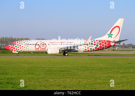 Amsterdam/Netherland Mai 01, 2019 : formulaire de Boeing 737 Air Maroc à l'aéroport d'Amsterdam Banque D'Images