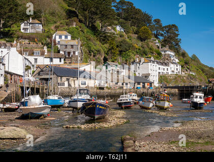 Joli village Cornouaillais, Polperro Banque D'Images