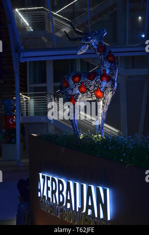 Pavillon Azerbaïdjan innovant à l'Expo, exposition universelle sur le thème de l'alimentation à Milan, Italie Banque D'Images