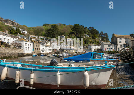 Joli village Cornouaillais, Polperro Banque D'Images