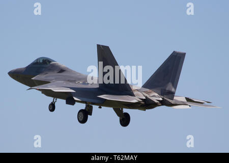 Lockheed Martin F-22A Raptor sur à la terre. Banque D'Images