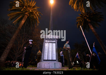 Photo par Tim Cuff - 25 avril 2019 - Services de l'Anzac Day, Nelson, Nouvelle-Zélande Banque D'Images