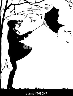 1970 TEEN GIRL WITH UMBRELLA CHEVEUX VOLANT RETOURNÉ très pluvieux JOUR D'AUTOMNE ILLUSTRATION SILHOUETTE SYMBOLIQUE - s17621 HAR001 BALANCE HARS RÉSUMÉ Notre état de femelles de vie Vie de l'espace ACCUEIL COPIE pleine longueur CHERS PERSONNES PLUIE PLUIE ADOLESCENTE RISQUE ORAGEUX Spiritualité Symboles B&W TRISTESSE TRÈS FORCE DE LA PROTECTION DE L'aventure qui se profile l'EXCITATION ORIENTATION FORTE TOURNÉ CONCEPT CONCEPTUEL ÉCHAPPER ADOLESCENTS ÉLÉGANT ANONYME WINDY CONCEPTS SYMBOLIQUE INTÉRIEUR JEUNE ADULTE FEMME NOIR ET BLANC HAR001 VENT REPRÉSENTATION À L'ANCIENNE Banque D'Images