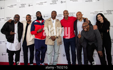 Manhattan, New York/USA - 27 Avril 2019 : Tapis Rouge avant premiere film Kid de Coney Island avec Stephon Marbury Banque D'Images