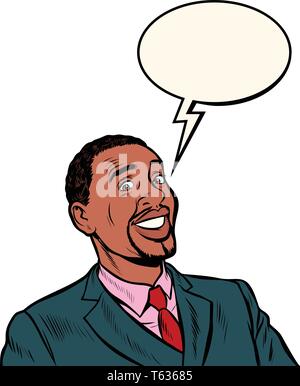 Happy african businessman smiling Illustration de Vecteur