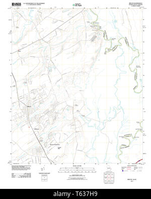 Carte TOPO USGS Géorgie GA Rincon 20110815 Restauration TM Banque D'Images