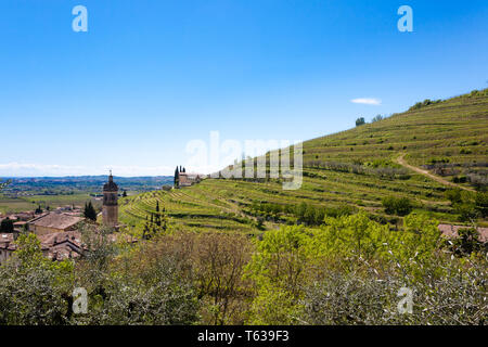 Paysage de collines de Valpolicella, la viticulture Italienne, Italie. Paysage rural Banque D'Images