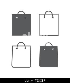 Panier d'icônes sur fond blanc Illustration de Vecteur